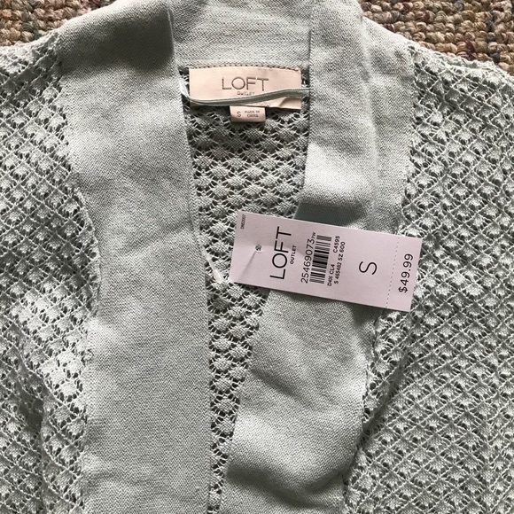 LOFT Sweaters - Loft Outlet pointelle open cardigan